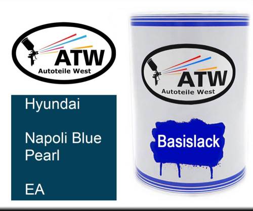 Hyundai, Napoli Blue Pearl, EA: 500ml Lackdose, von ATW Autoteile West.